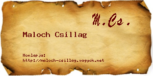 Maloch Csillag névjegykártya